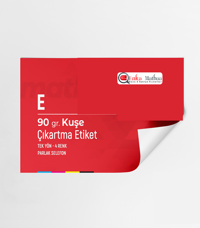 E Çıkartma Etiket - Sticker
