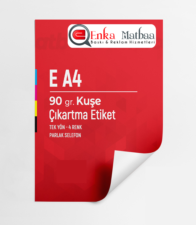 E A5 Çıkartma Etiket - Sticker